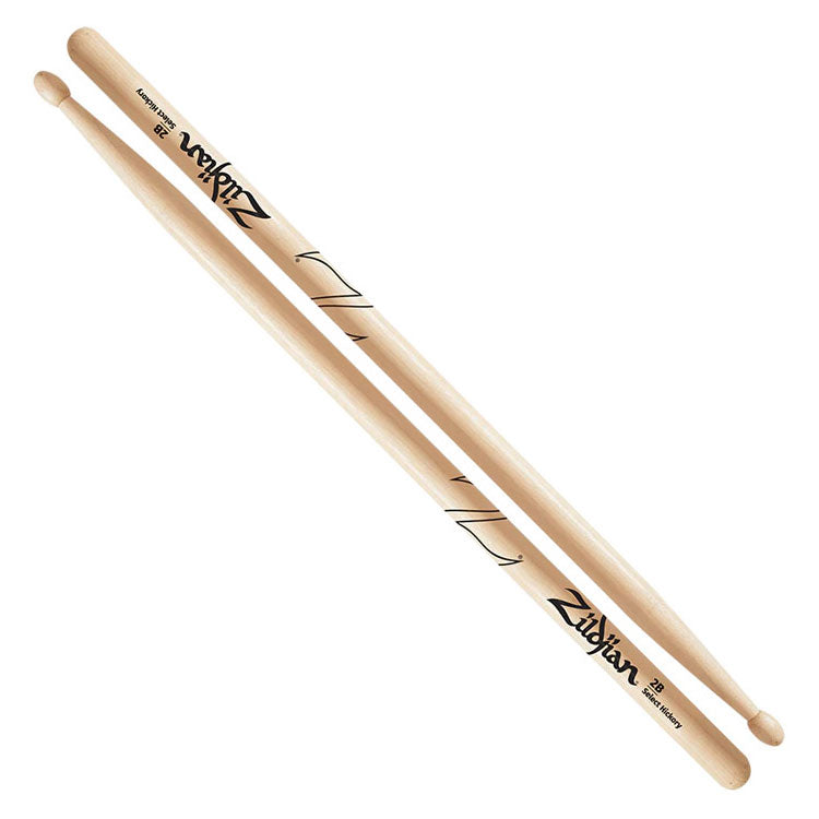 Zildjian Hickory 2B Wood Tip Drum Sticks