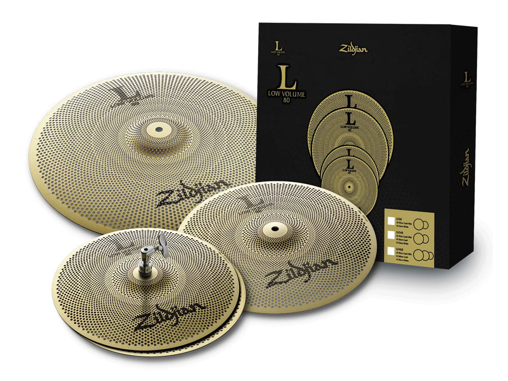 Zildjian L80 Low Volume 13H/14C/18CR Cymbal Pack