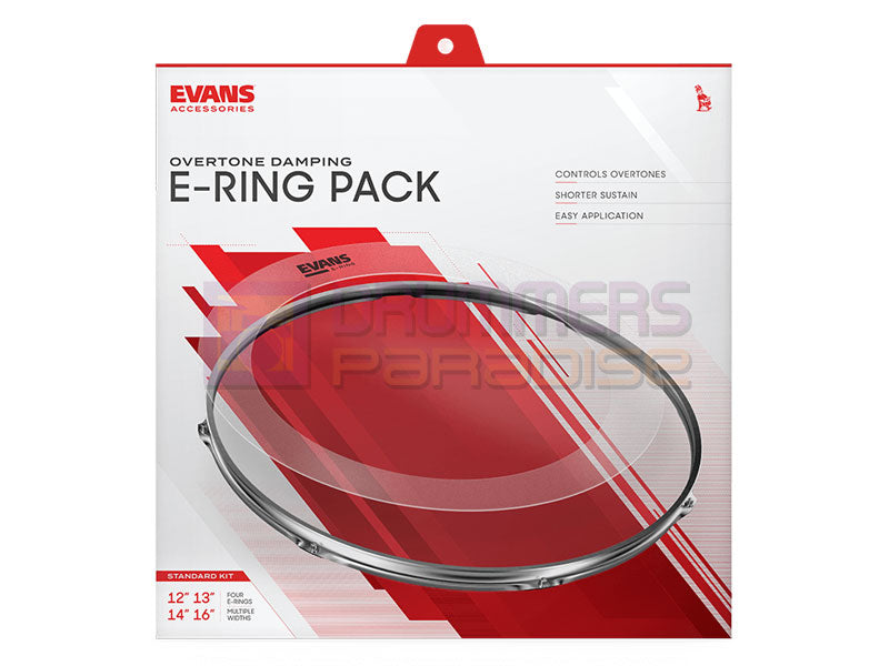 Evans E-Ring Standard 12" 13" 16" Pack with 14" Snare E-Ring