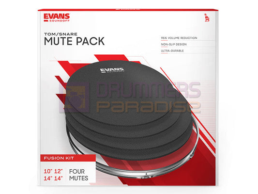 Evans SoundOff Mute Pack 10" 12" 14" Fusion with 14" Snare